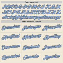 Load image into Gallery viewer, Custom Cream Light Blue-Steel Gray Performance T-Shirt