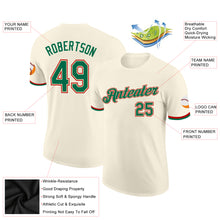 Load image into Gallery viewer, Custom Cream Kelly Green-Red Performance T-Shirt