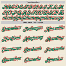 Load image into Gallery viewer, Custom Cream Kelly Green-Red Performance T-Shirt