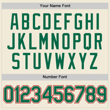 Load image into Gallery viewer, Custom Cream Kelly Green-Red Performance T-Shirt