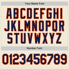 Load image into Gallery viewer, Custom Cream Navy-Orange Performance T-Shirt