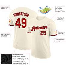 Load image into Gallery viewer, Custom Cream Red-Black Performance T-Shirt