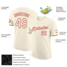 Load image into Gallery viewer, Custom Cream Cream-Red Performance T-Shirt