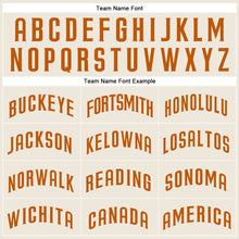 Загрузить изображение в средство просмотра галереи, Custom Cream Texas Orange Authentic Baseball Jersey