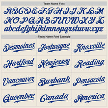 Laden Sie das Bild in den Galerie-Viewer, Custom Cream Royal-Red Authentic Baseball Jersey