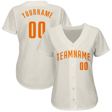 Load image into Gallery viewer, Custom Cream Bay Orange Authentic Baseball Jersey