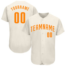 Load image into Gallery viewer, Custom Cream Bay Orange Authentic Baseball Jersey
