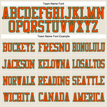 Load image into Gallery viewer, Custom Cream Orange-Kelly Green Mesh Authentic Football Jersey