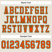 Load image into Gallery viewer, Custom Cream Orange-Kelly Green Mesh Authentic Football Jersey