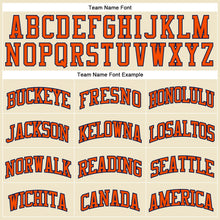 Загрузить изображение в средство просмотра галереи, Custom Cream Orange-Navy Authentic Throwback Basketball Jersey