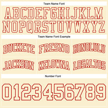 Загрузить изображение в средство просмотра галереи, Custom Cream Cream-Red Authentic Throwback Basketball Shorts