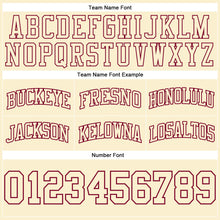 Загрузить изображение в средство просмотра галереи, Custom Cream Cream-Maroon Authentic Throwback Basketball Shorts