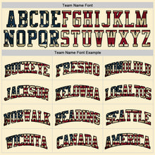 Laden Sie das Bild in den Galerie-Viewer, Custom Cream Vintage USA Flag-Black Authentic Throwback Basketball Jersey