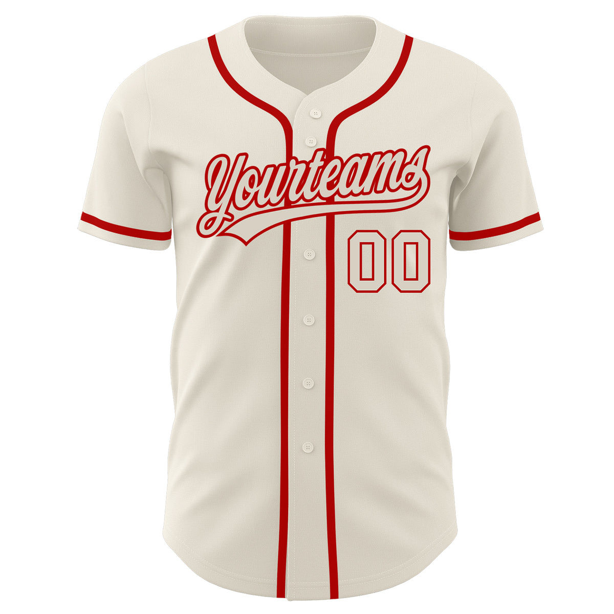 Cheap Custom Red Red-Cream Authentic Baseball Jersey Free Shipping –  CustomJerseysPro