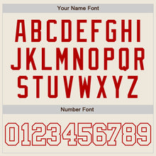 Загрузить изображение в средство просмотра галереи, Custom Cream Cream-Red Authentic Baseball Jersey