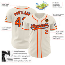 Load image into Gallery viewer, Custom Cream Orange-Navy Authentic Baseball Jersey