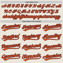 Load image into Gallery viewer, Custom Cream Orange-Navy Authentic Baseball Jersey