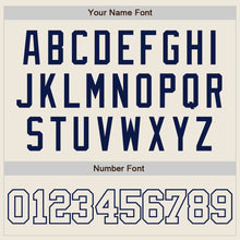 Загрузить изображение в средство просмотра галереи, Custom Cream Cream-Navy Authentic Baseball Jersey