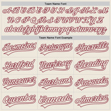 Загрузить изображение в средство просмотра галереи, Custom Cream Cream-Crimson Authentic Baseball Jersey