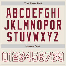 Загрузить изображение в средство просмотра галереи, Custom Cream Cream-Crimson Authentic Baseball Jersey