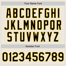 Laden Sie das Bild in den Galerie-Viewer, Custom Cream Black-Gold Authentic Baseball Jersey