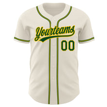 Charger l'image dans la galerie, Custom Cream Green-Gold Authentic Baseball Jersey