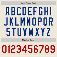 Load image into Gallery viewer, Custom Cream Red-Royal Authentic Baseball Jersey