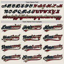 Загрузить изображение в средство просмотра галереи, Custom Cream Vintage USA Flag-Black Authentic Baseball Jersey