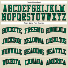 Load image into Gallery viewer, Custom Cream Black Pinstripe Kelly Green Authentic Basketball Jersey