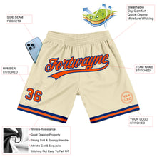 Laden Sie das Bild in den Galerie-Viewer, Custom Cream Orange-Royal Authentic Throwback Basketball Shorts