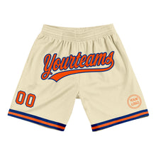 Laden Sie das Bild in den Galerie-Viewer, Custom Cream Orange-Royal Authentic Throwback Basketball Shorts