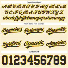 Загрузить изображение в средство просмотра галереи, Custom Cream Black-Gold Authentic Throwback Basketball Shorts