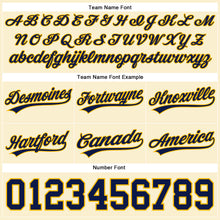 Charger l'image dans la galerie, Custom Cream Navy-Gold Authentic Throwback Basketball Shorts