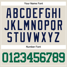 Загрузить изображение в средство просмотра галереи, Custom Cream Kelly Green-Navy Authentic Baseball Jersey