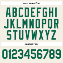 Charger l'image dans la galerie, Custom Cream Gray Pinstripe Kelly Green Authentic Baseball Jersey