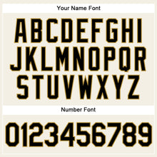 Charger l'image dans la galerie, Custom Cream Black Pinstripe Old Gold Authentic Baseball Jersey