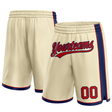 Load image into Gallery viewer, Custom Cream Red-Navy Authentic Basketball Shorts