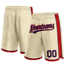 Загрузить изображение в средство просмотра галереи, Custom Cream Navy-Red Authentic Basketball Shorts