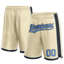 Загрузить изображение в средство просмотра галереи, Custom Cream Light Blue-Black Authentic Basketball Shorts