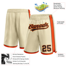 Загрузить изображение в средство просмотра галереи, Custom Cream Black Orange-Old Gold Authentic Basketball Shorts