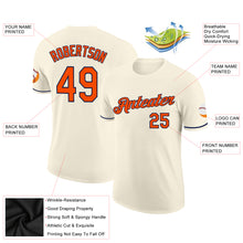 Load image into Gallery viewer, Custom Cream Orange-Navy Performance T-Shirt