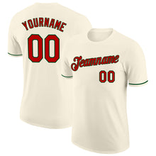 Загрузить изображение в средство просмотра галереи, Custom Cream Red-Green Performance T-Shirt