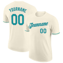Загрузить изображение в средство просмотра галереи, Custom Cream Teal-Gray Performance T-Shirt