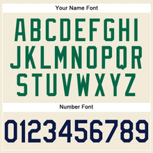 Load image into Gallery viewer, Custom Cream Navy-Kelly Green Performance T-Shirt