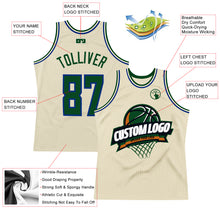 Charger l'image dans la galerie, Custom Cream Green-Royal Authentic Throwback Basketball Jersey