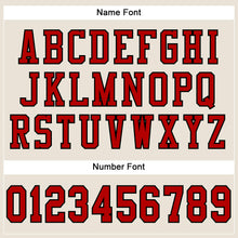 Load image into Gallery viewer, Custom Cream Red-Black Mesh Authentic Football Jersey