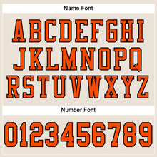 Load image into Gallery viewer, Custom Cream Orange-Black Mesh Authentic Football Jersey
