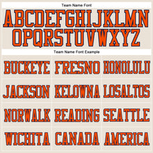 Загрузить изображение в средство просмотра галереи, Custom Cream Orange-Navy Mesh Authentic Football Jersey