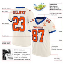 Загрузить изображение в средство просмотра галереи, Custom Cream Orange-Royal Mesh Authentic Football Jersey