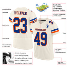 Charger l'image dans la galerie, Custom Cream Royal-Orange Mesh Authentic Football Jersey